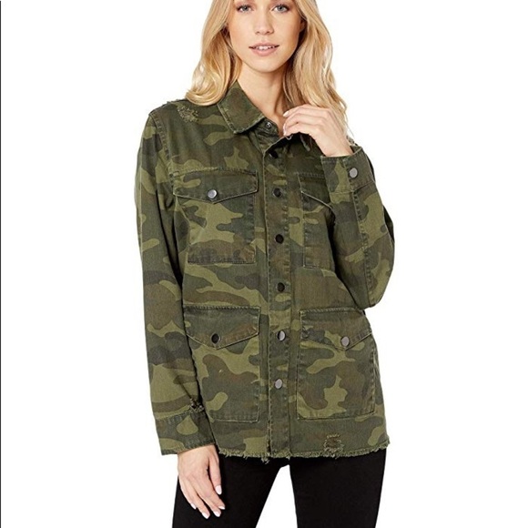 BlankNYC Olive/Camo Reversible Jacket in Army Brat - Picture 2 of 8